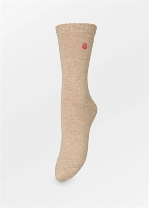 Rosea wola sock Beige Melange Becksøndergaard
